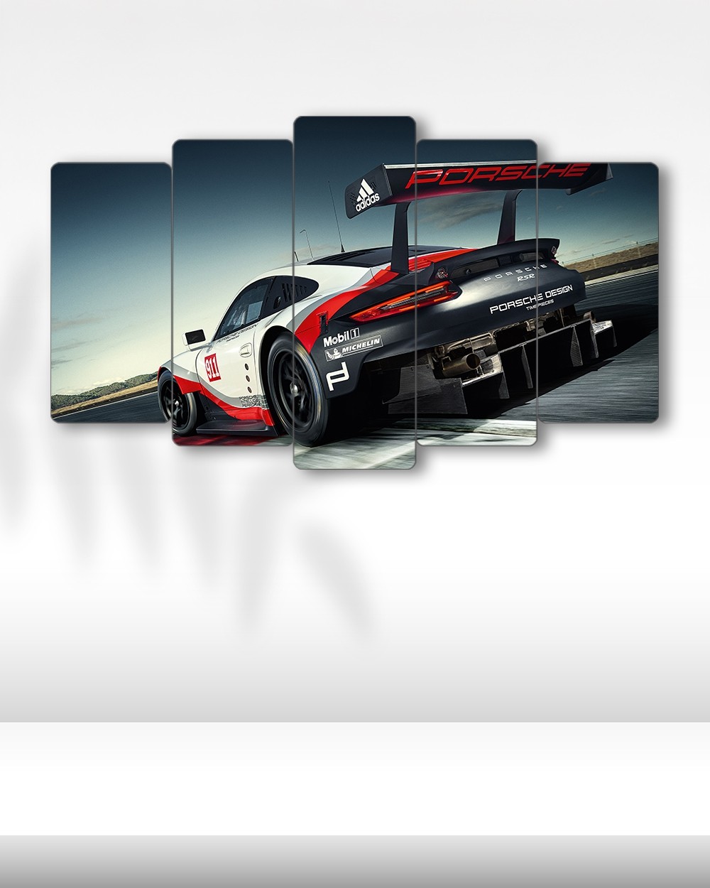 Porsche 911 RSR GT3 - 5 Parçalı Araba Tablo
