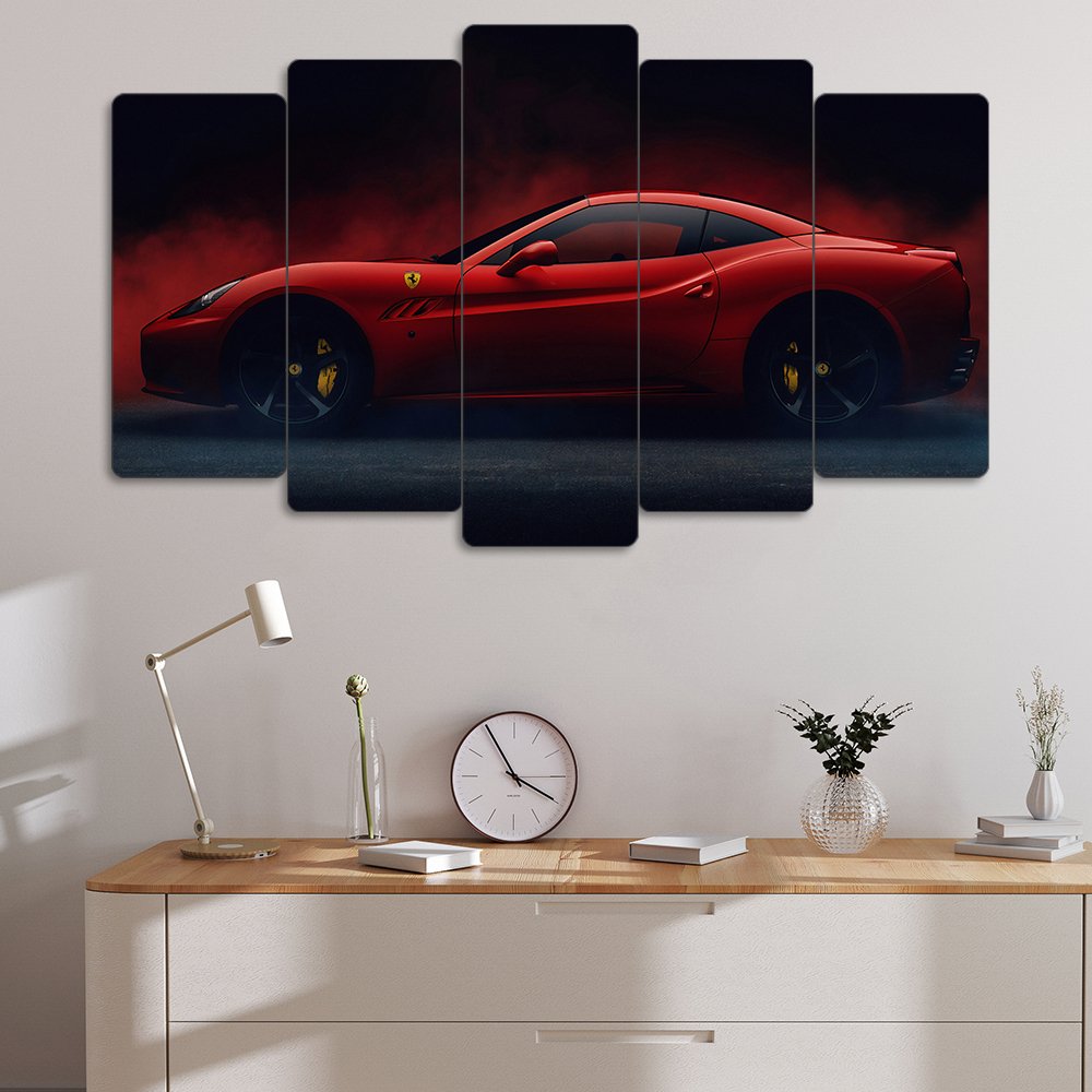 Ferrari California T - 5 Parçalı Araba Tablo