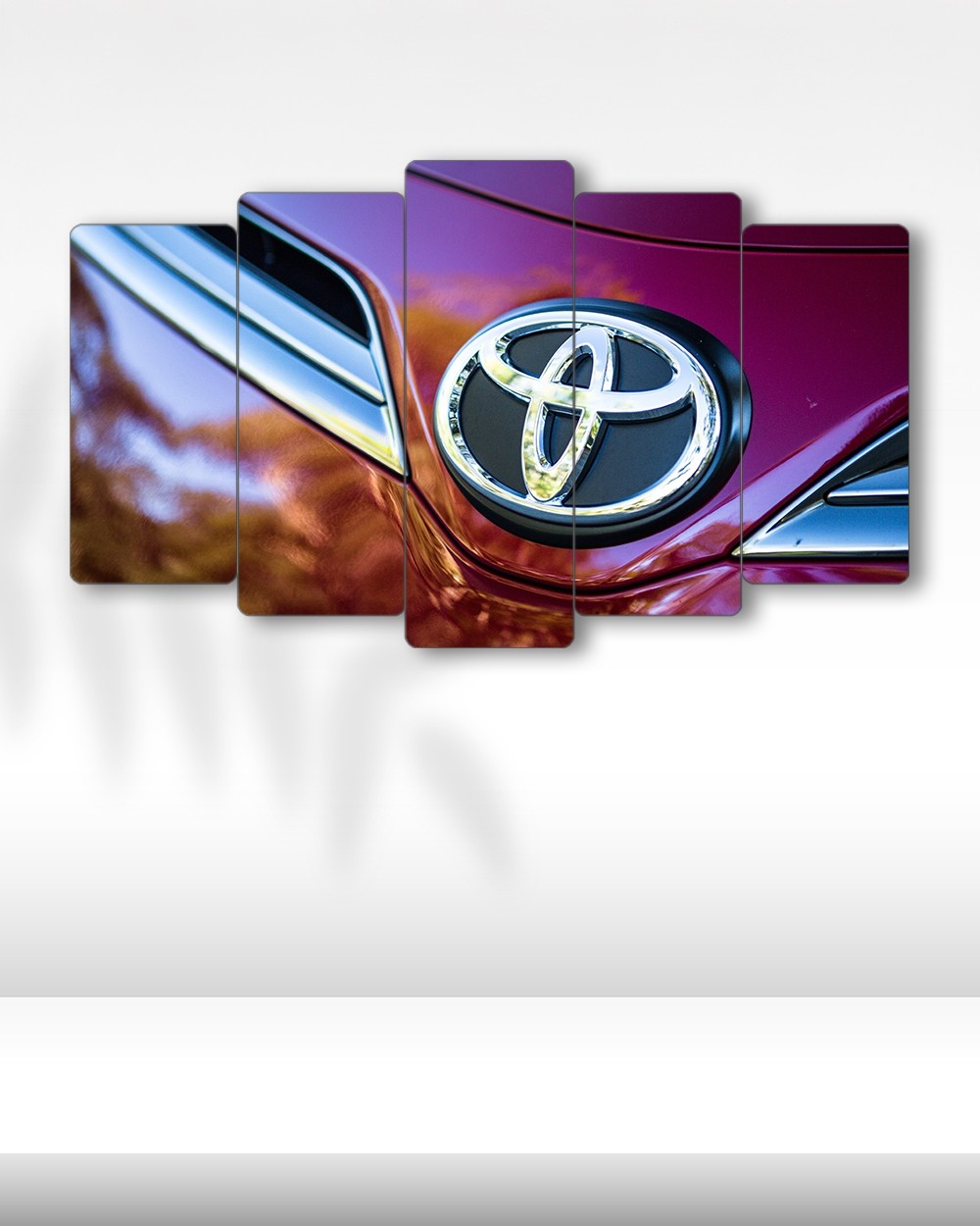 Toyota Logolu - 5 Parçalı Araba Tablo