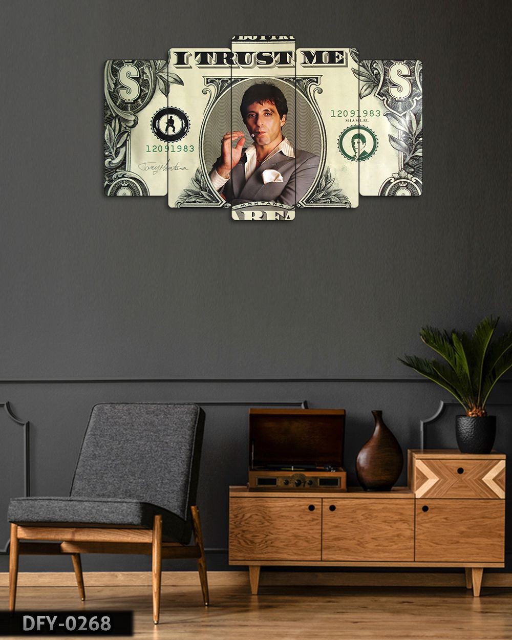 Scarface, Dollar Trust Me - 5 Parçalı Tablo