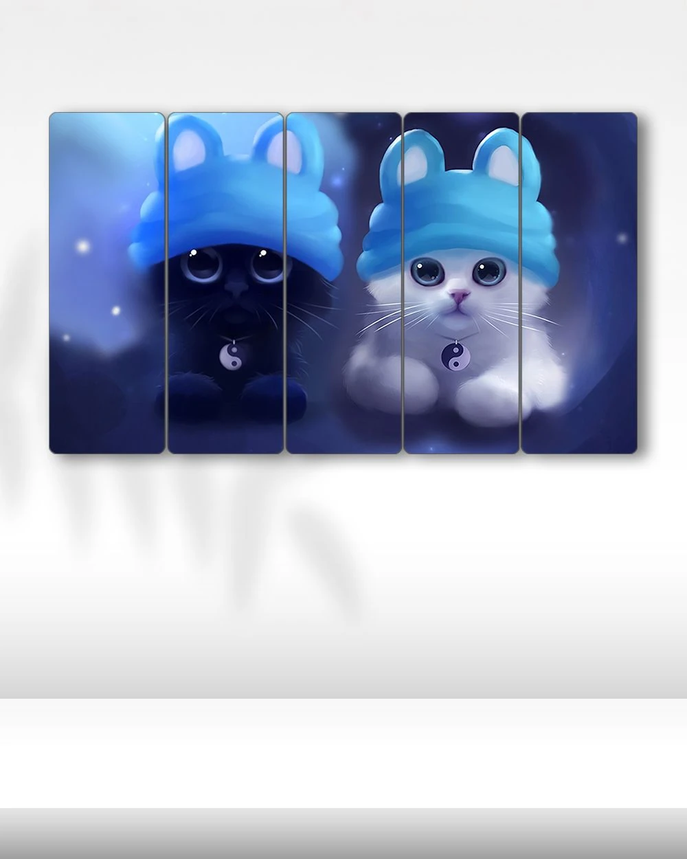 Yavru Kediler, Ying Yang - 5 Parçalı Tablo