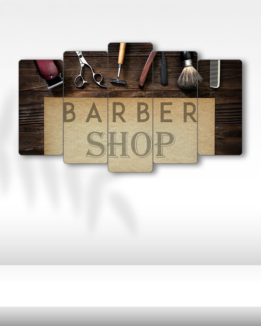 Tıraş Malzemeleri, Barber Shop - 5 Parçalı Berber Tablo