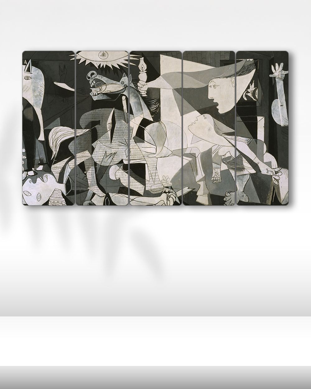 Guernica, Pablo Picasso, 1937 - 5 Parçalı Tablo