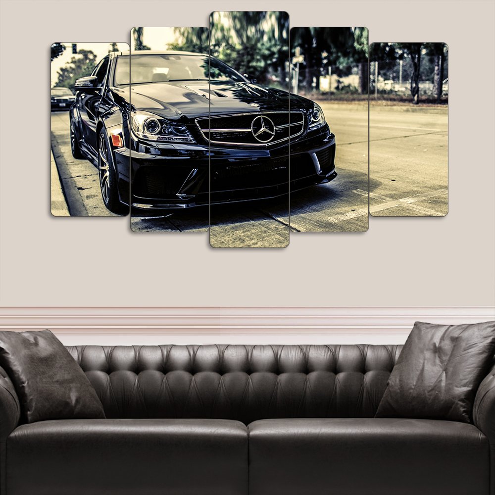 Mercedes C63 AMG - 5 Parçalı Araba Tablo