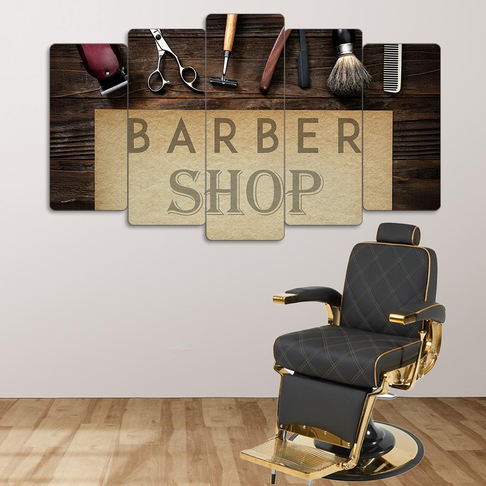 Tıraş Malzemeleri, Barber Shop - 5 Parçalı Berber Tablo