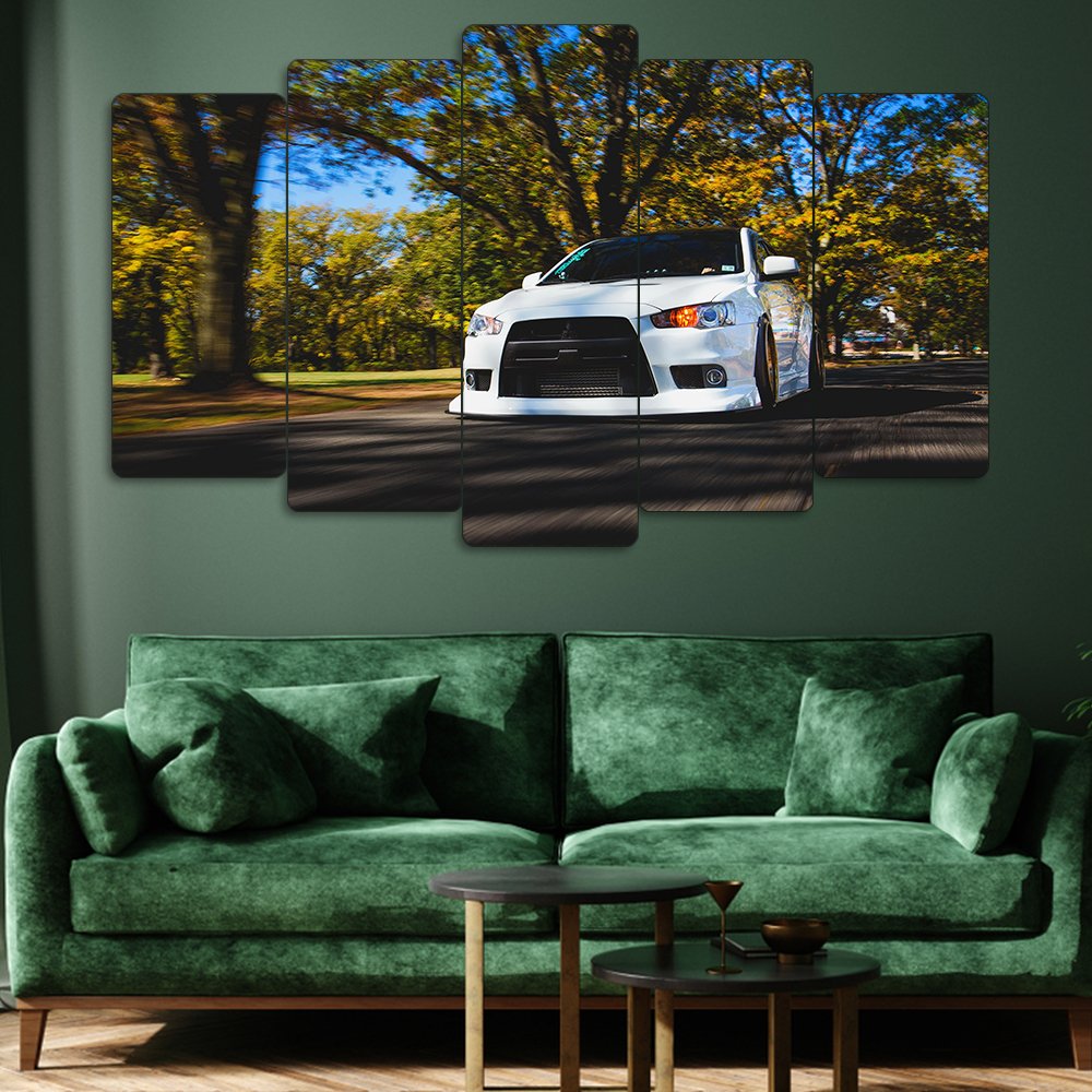 Mitsubishi Lancer Evolution X - 5 Parçalı Araba Tablo