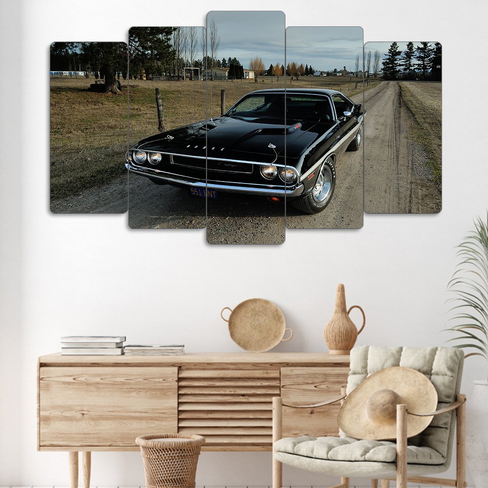 1970 Dodge Challenger R/T, 440 Magnum - 5 Parçalı Araba Tablo