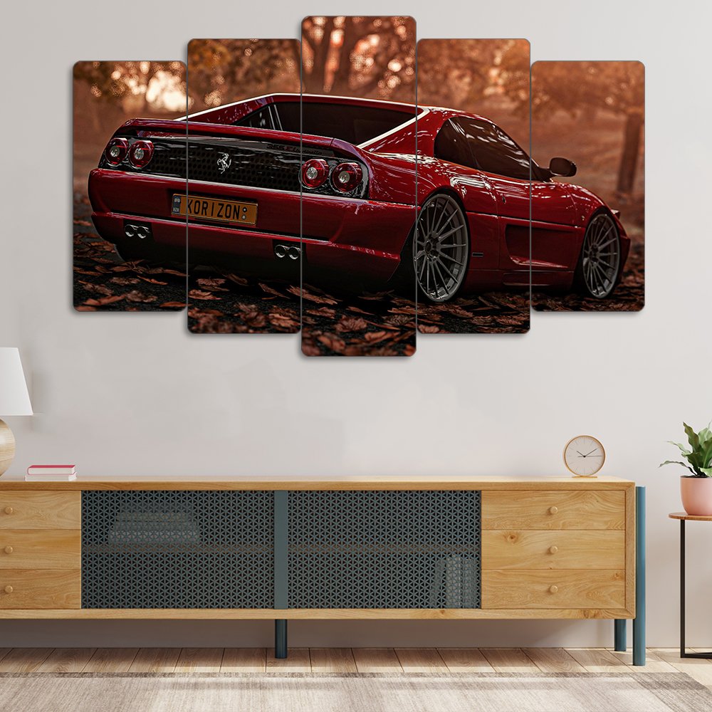 Ferrari F355 Berlinetta - 5 Parçalı Araba Tablo