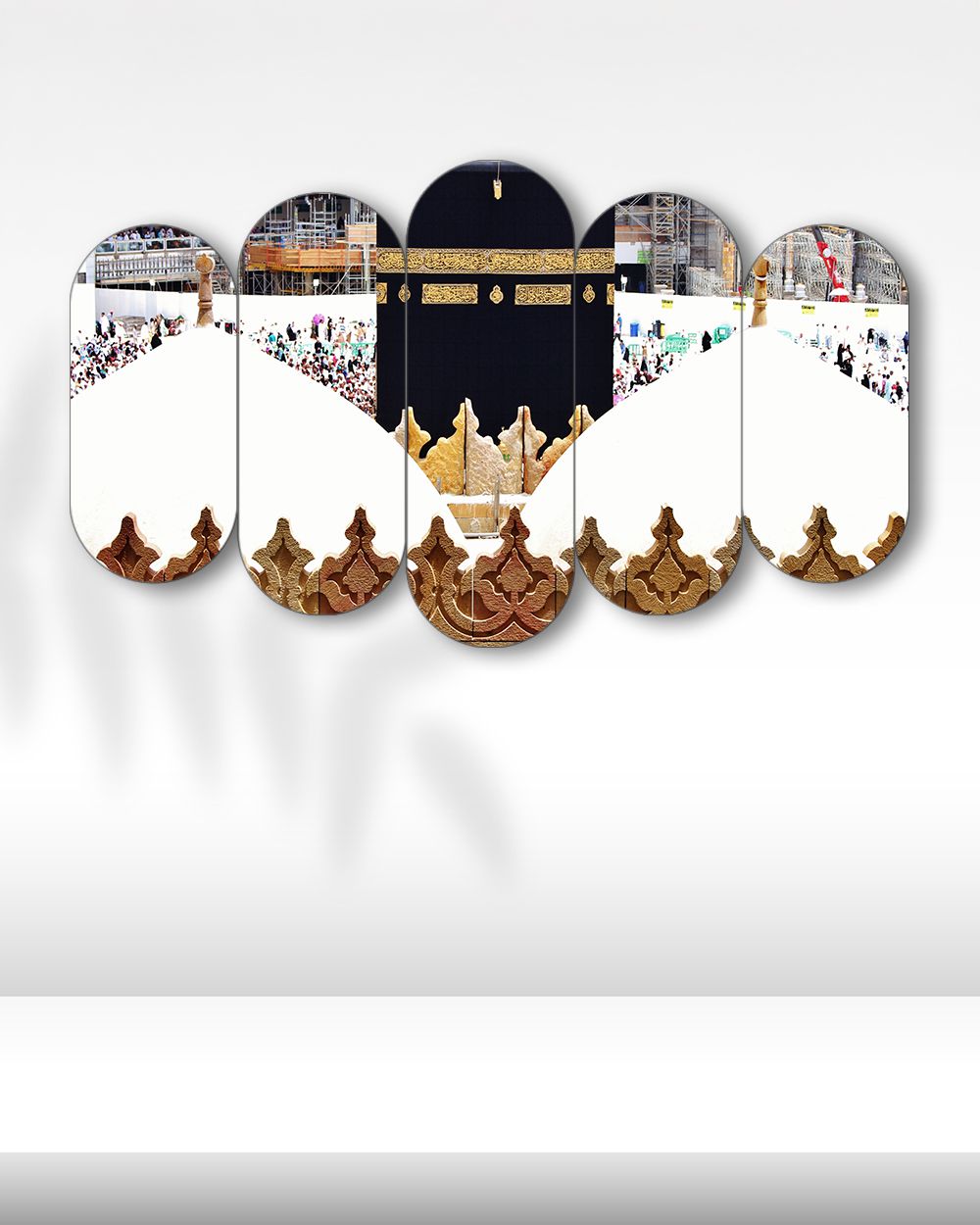 Kabe ve Mescid-i Haram - 5 Parçalı Tablo