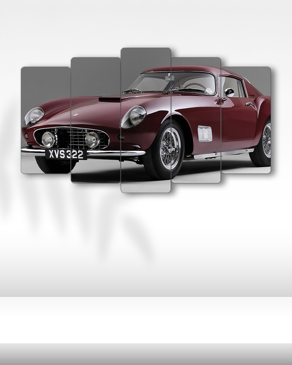 Ferrari 250 GT SWB 1960 - 5 Parçalı Araba Tablo