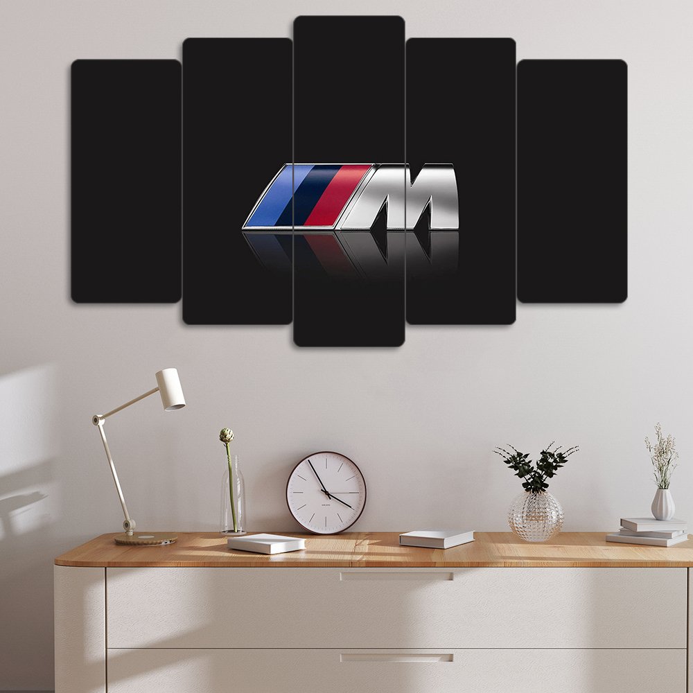BMW M Logo - 5 Parçalı Araba Tablo