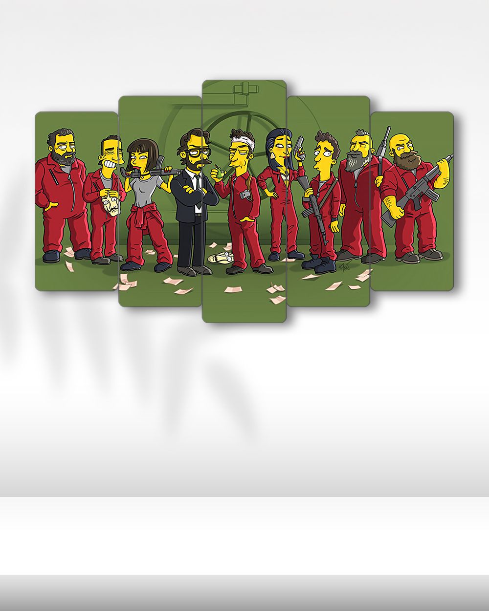 La Casa de Papel, Simpsons Versiyonu - 5 Parçalı Tablo