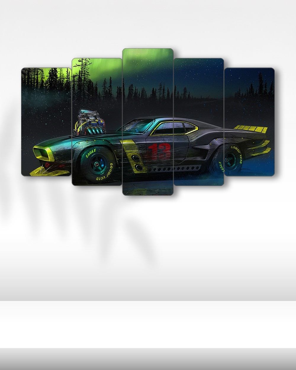 Custom Muscle Car - 5 Parçalı Araba Tablo