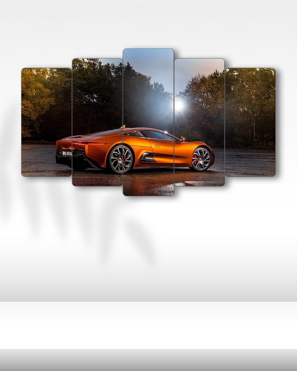 Jaguar C-X75 Hypercar - 5 Parçalı Araba Tablo