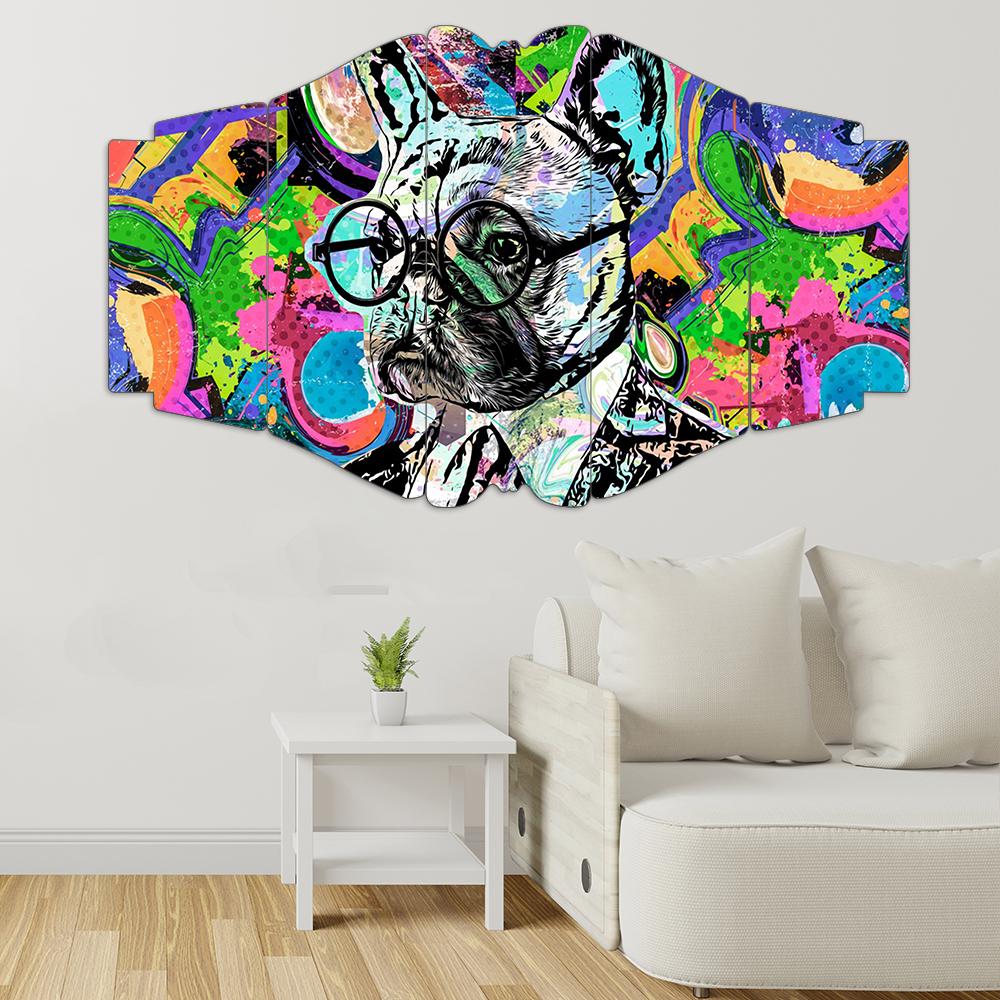 Cool Köpek Vibes - 5 Parçalı Tablo