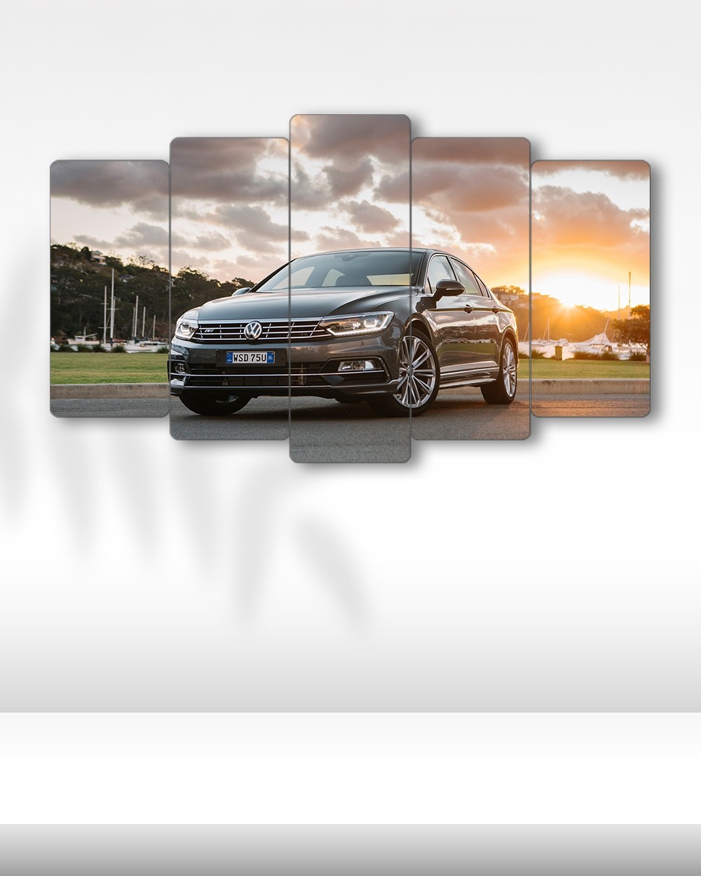 Volkswagen Passat Sunset - 5 Parçalı Araba Tablo