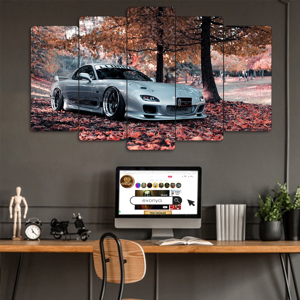 Mazda RX-7 FD3S - 5 Parçalı Araba Tablo