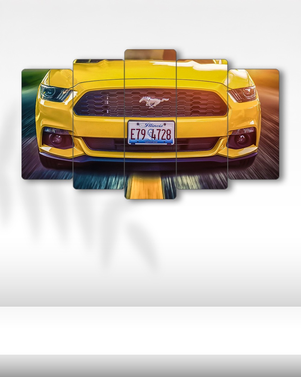 Ford Mustang - 5 Parçalı Araba Tablo