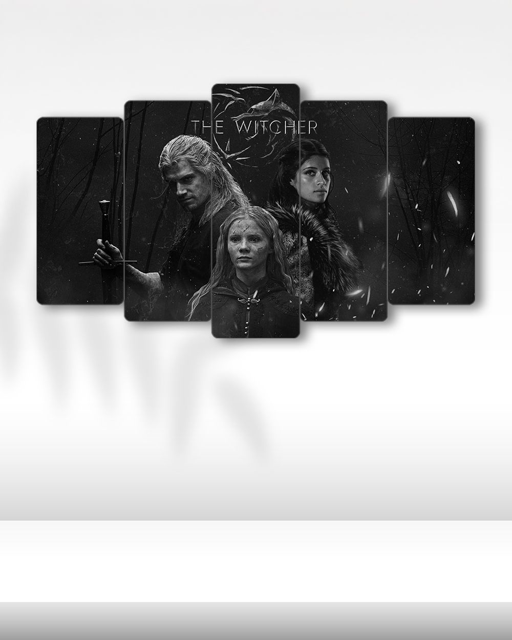 The Witcher, Geralt Yennefer Ciri - 5 Parçalı Tablo