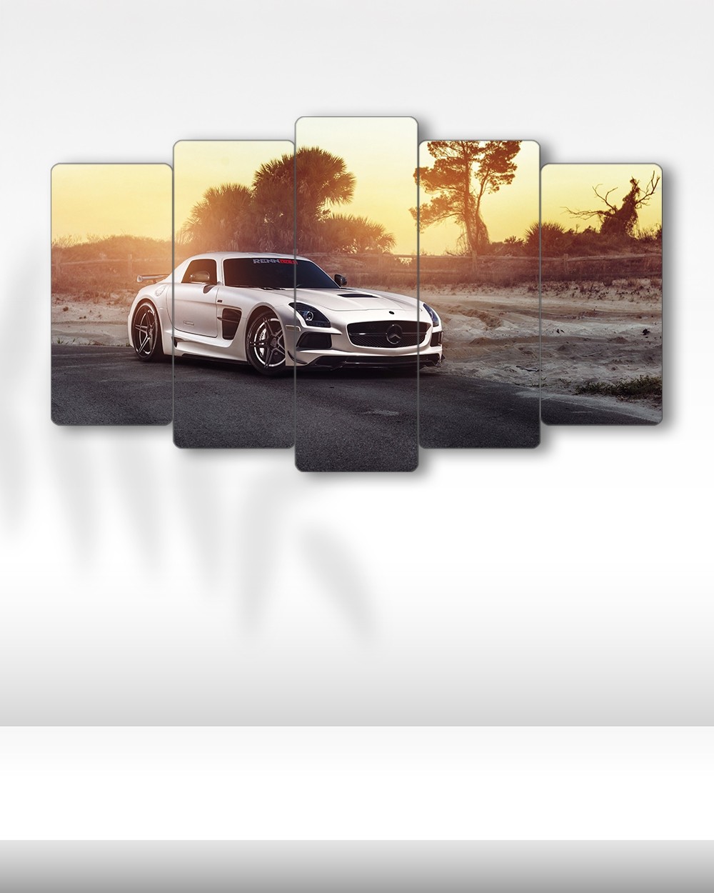 Mercedes-Benz SLS AMG - 5 Parçalı Araba Tablo