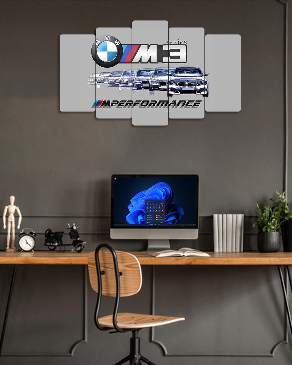 BMW M3 Serisi - 5 Parçalı Araba Tablo