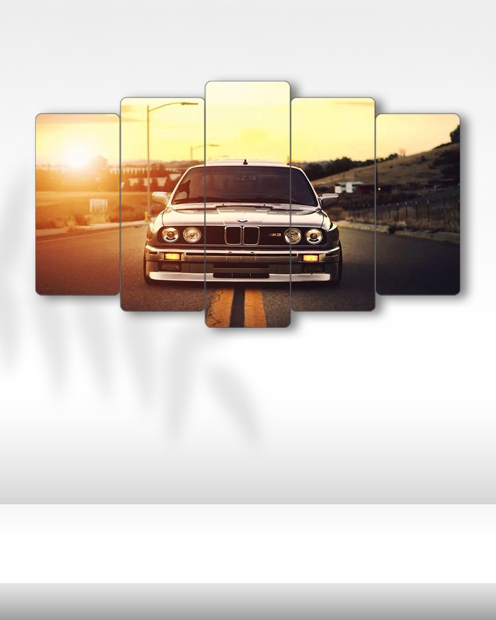 BMW E30 Stance Classic - 5 Parçalı Araba Tablo