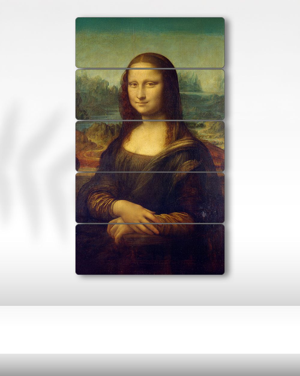 Mona Lisa, Leonardo da Vinci - 5 Parçalı Tablo