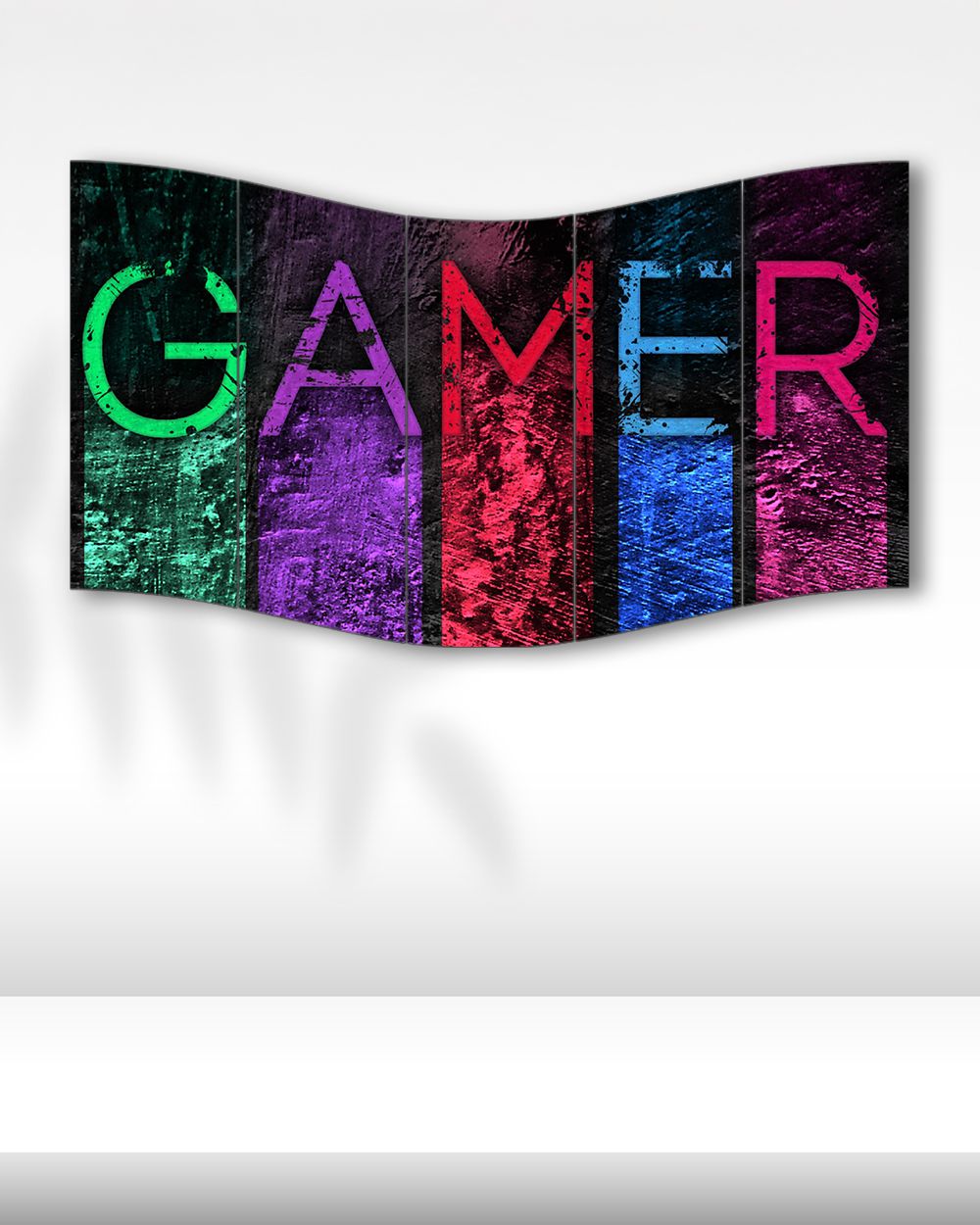 Gamer Renkli Yazı - 5 Parçalı Oyun Tablo