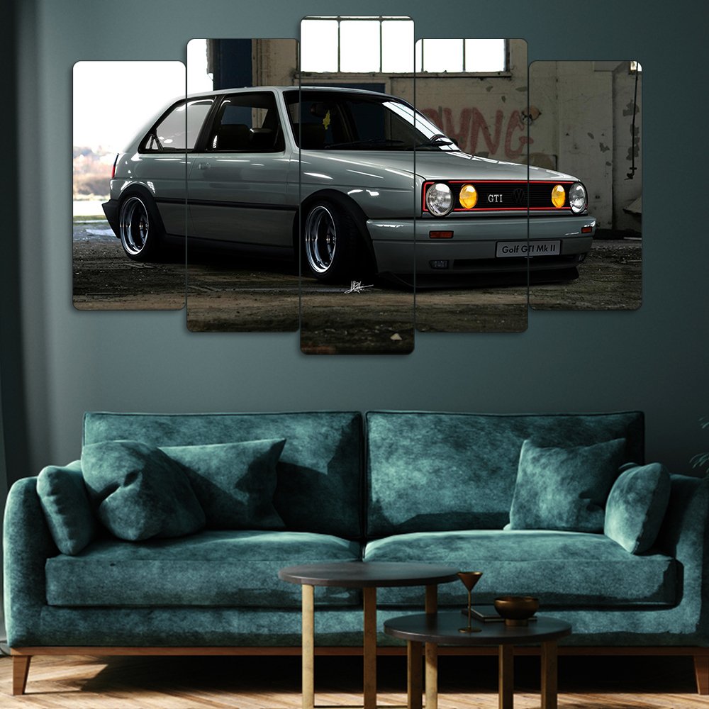 Volkswagen Golf GTI MK2 - 5 Parçalı Araba Tablo