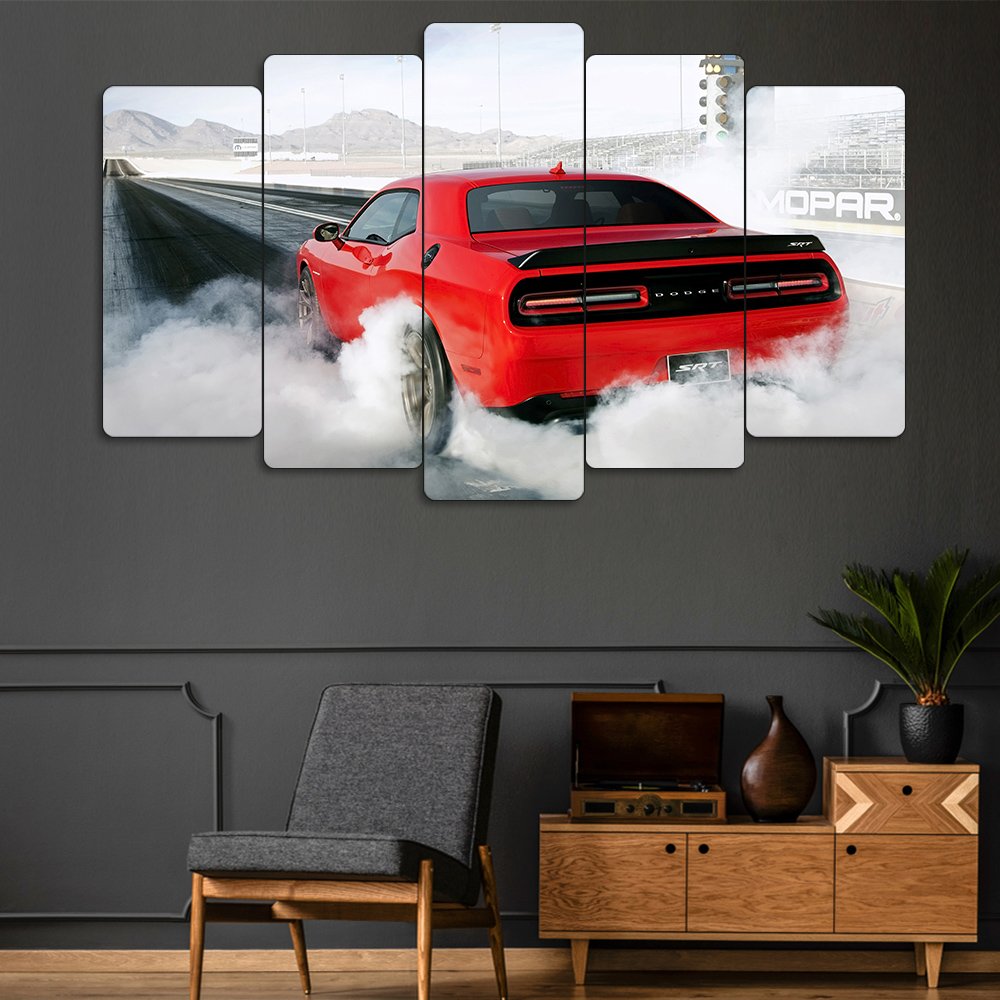 Dodge Challenger SRT - 5 Parçalı Araba Tablo