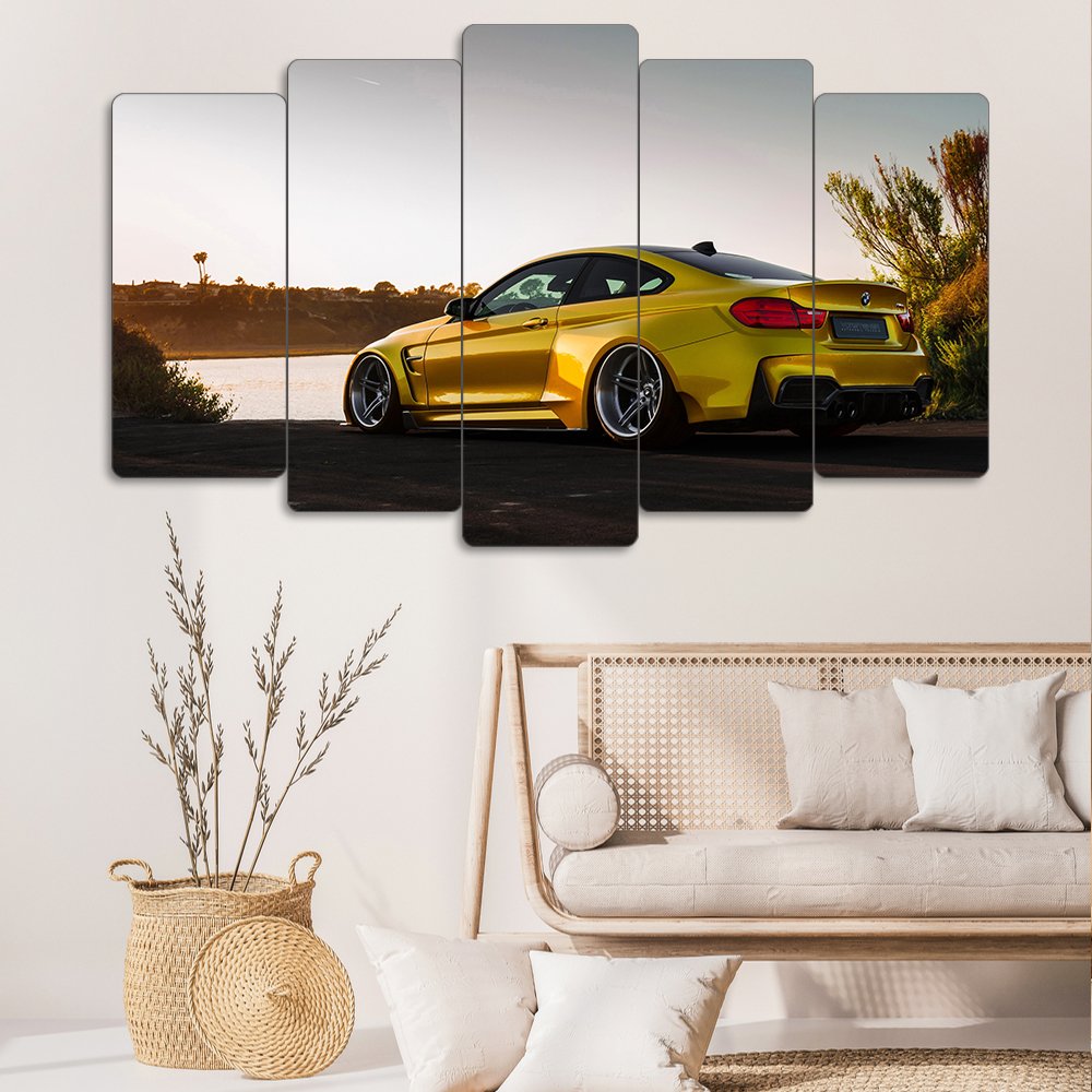 BMW M4 (F82) Sunset Edition - 5 Parçalı Araba Tablo