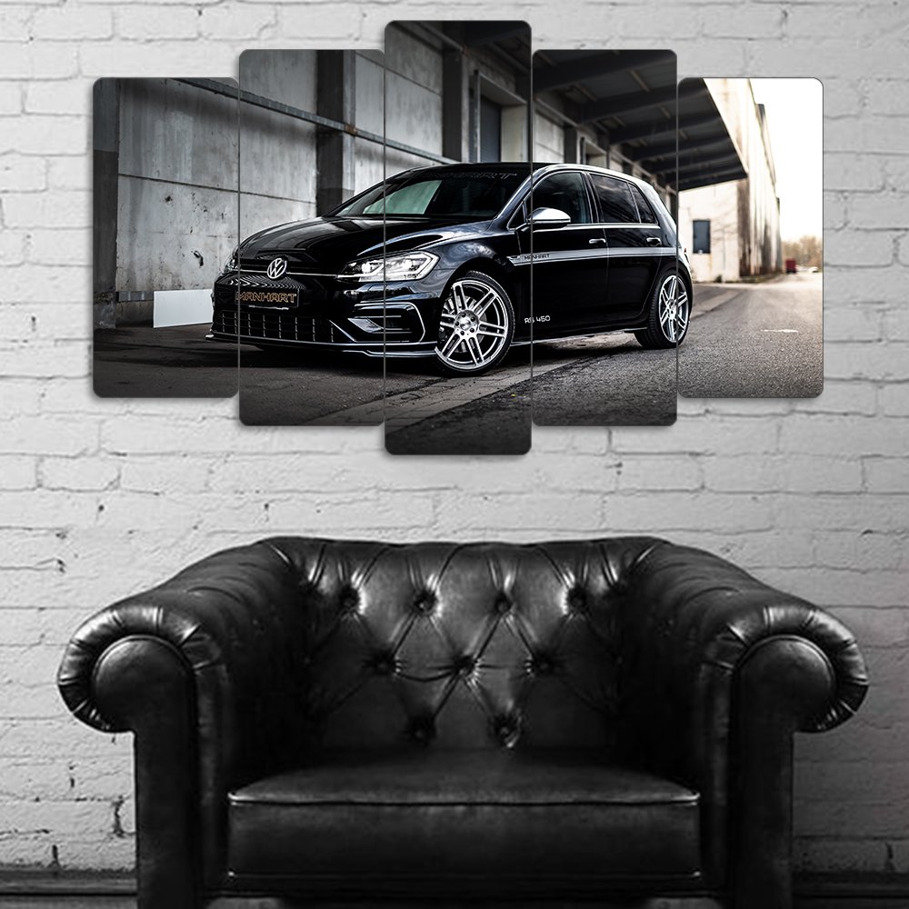 Volkswagen Golf R - 5 Parçalı Araba Tablo