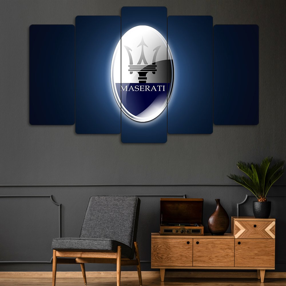 Maserati Logo - 5 Parçalı Araba Tablo