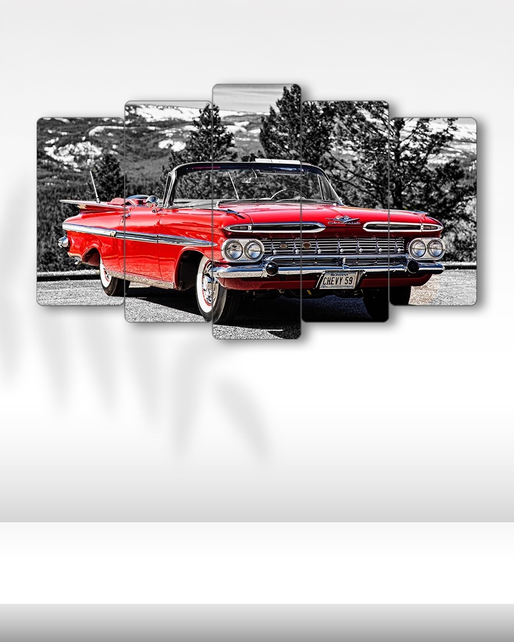 Chevrolet Impala Convertible 1959 - 5 Parçalı Araba Tablo