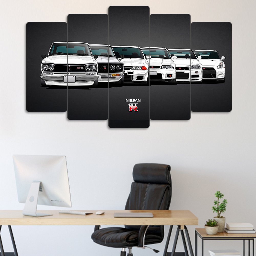 Nissan GT-R Serisi 1969-2023 - 5 Parçalı Araba Tablo