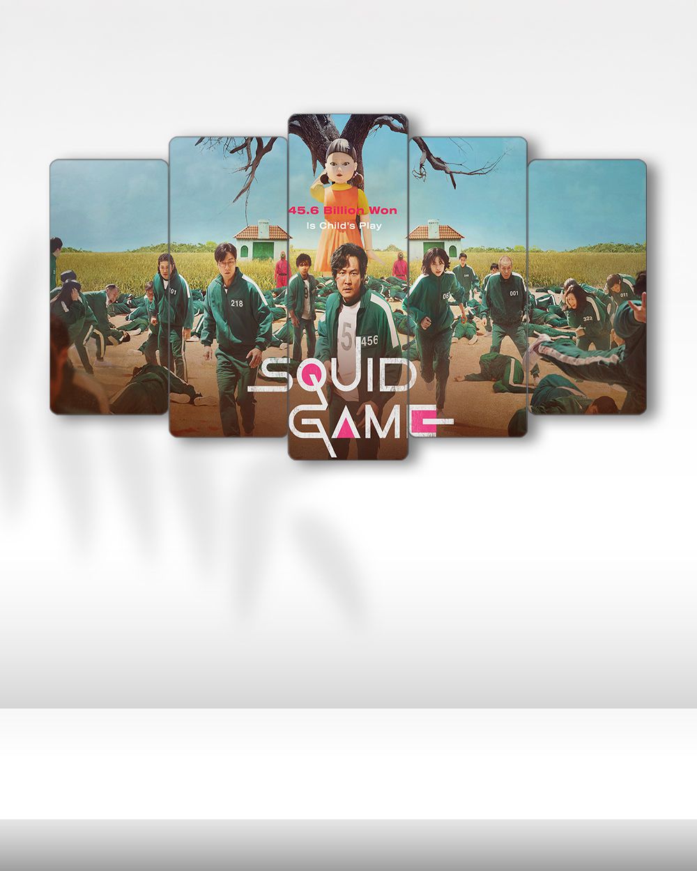 Squid Game, Kırmızı Işık Yeşil Işık - 5 Parçalı Tablo