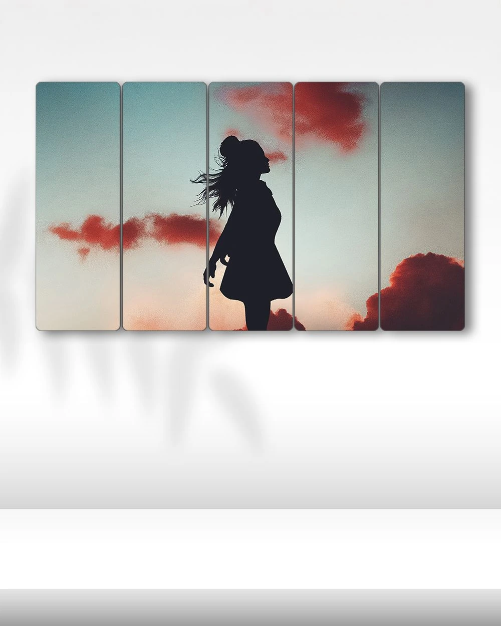 Kadın, Özgürlük, Gökyüzü - 5 Parçalı Tablo
