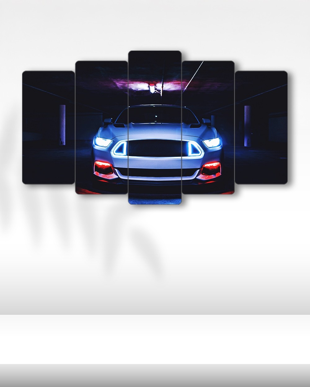 Ford Mustang GT - 5 Parçalı Araba Tablo