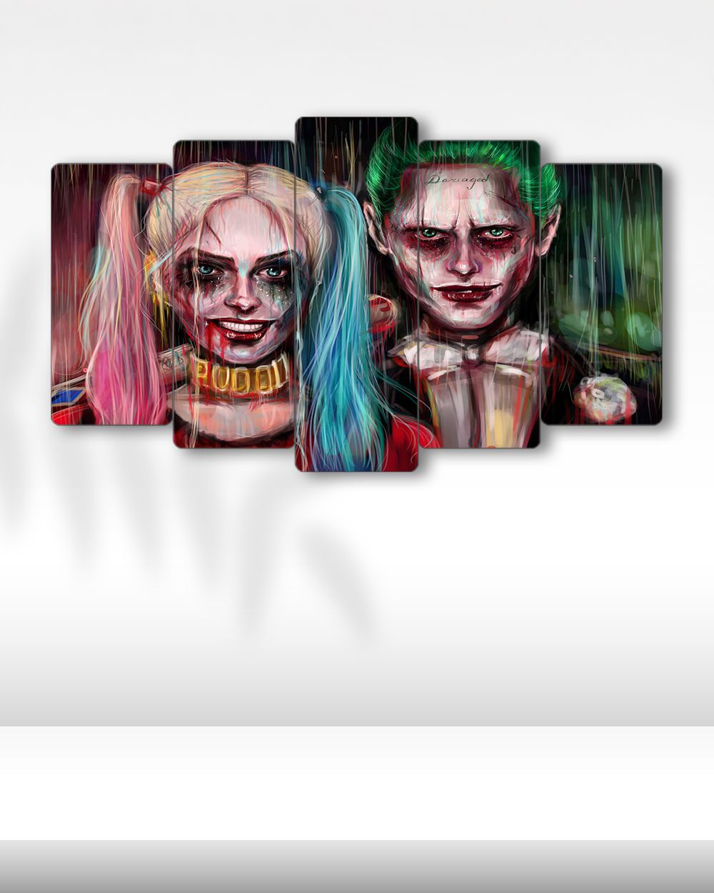 Suicide Squad, Harley Quinn ve Joker - 5 Parçalı Tablo