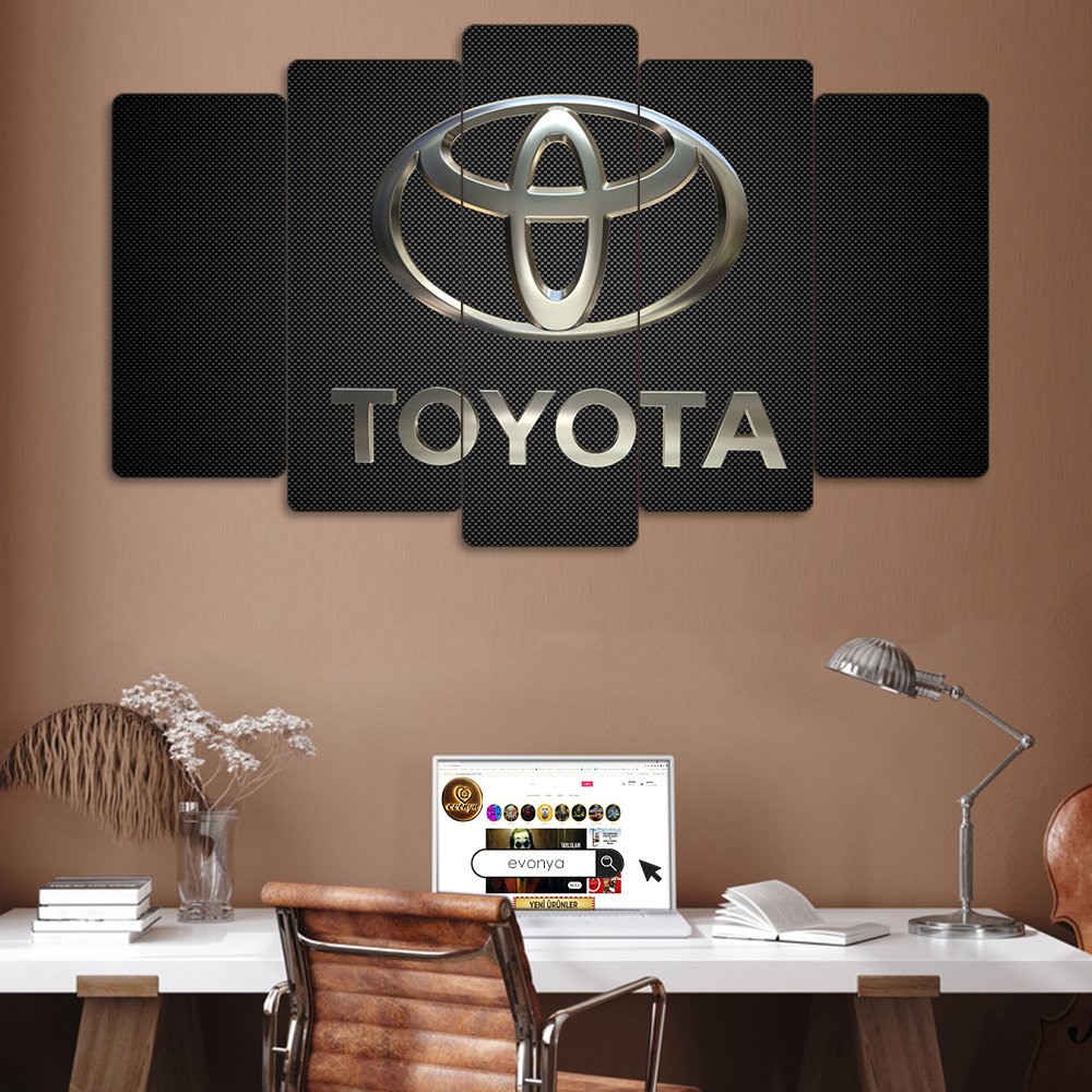 Toyota Logo - 5 Parçalı Araba Tablo