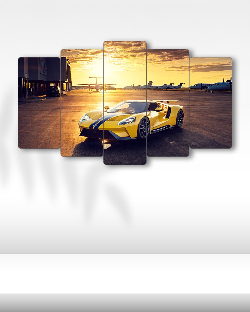 Ford GT - 5 Parçalı Araba Tablo