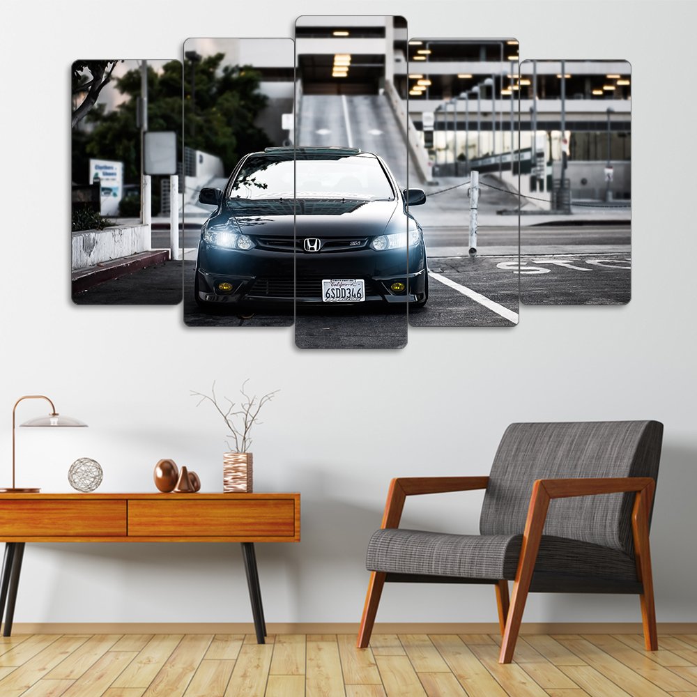 2008 Honda Civic Si Siyah - 5 Parçalı Araba Tablo