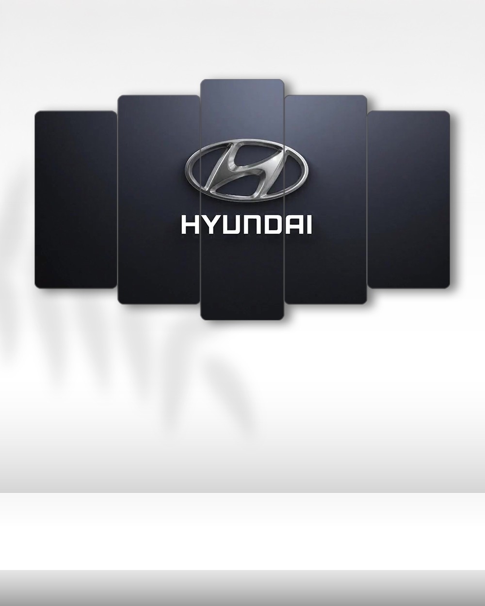 Hyundai Logolu - 5 Parçalı Araba Tablo