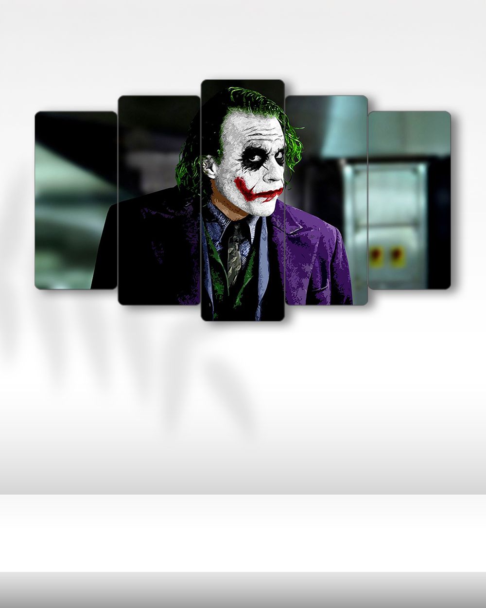 Joker Portre, The Dark Knight - 5 Parçalı Tablo
