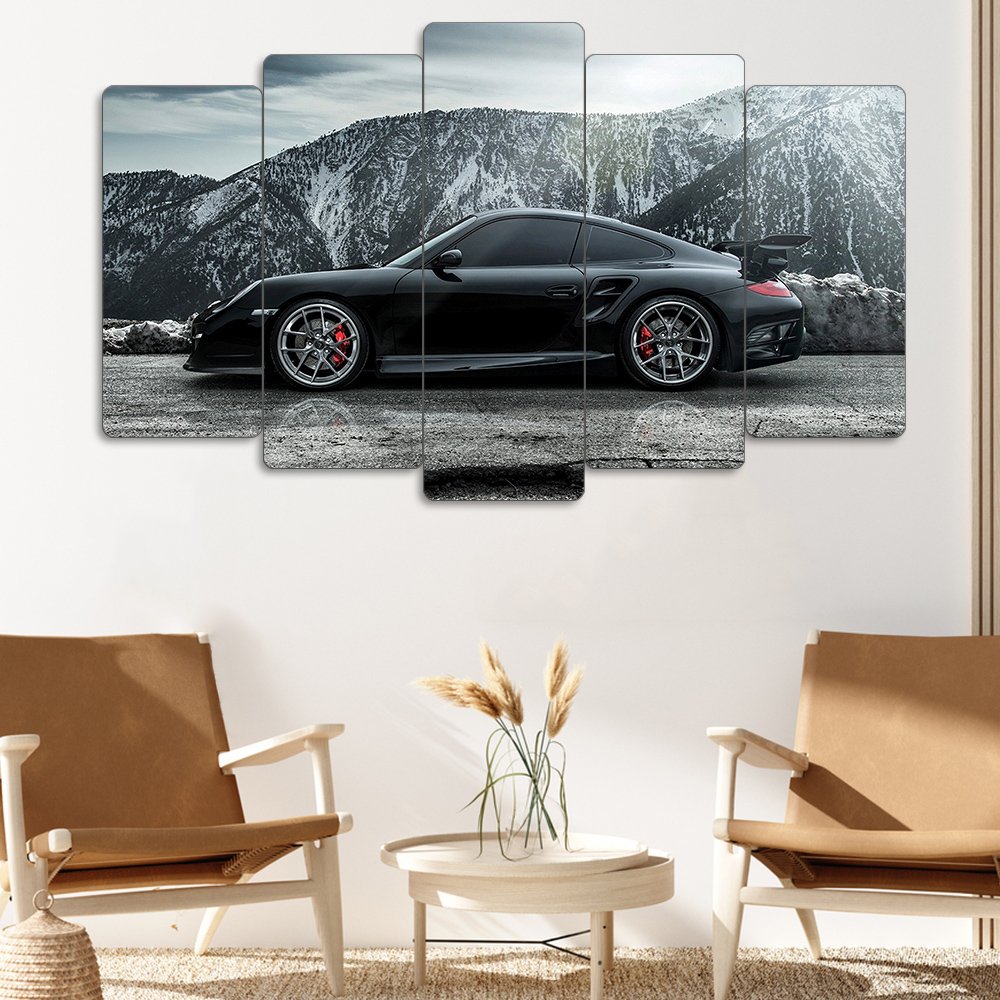 Porsche 911 Turbo S - 5 Parçalı Araba Tablo