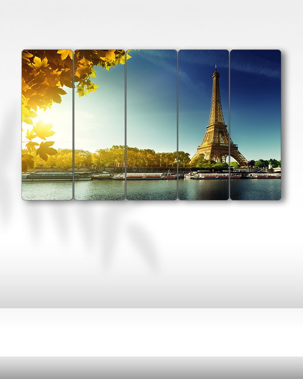 Paris Eyfel Kulesi, Eifel Tower, Fransa - 5 Parçalı Tablo