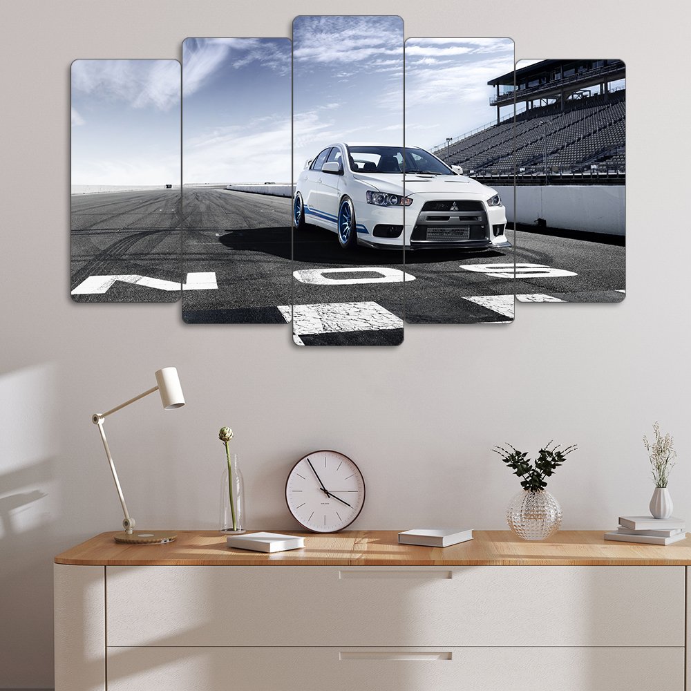 Mitsubishi Lancer Evolution X - 5 Parçalı Araba Tablo