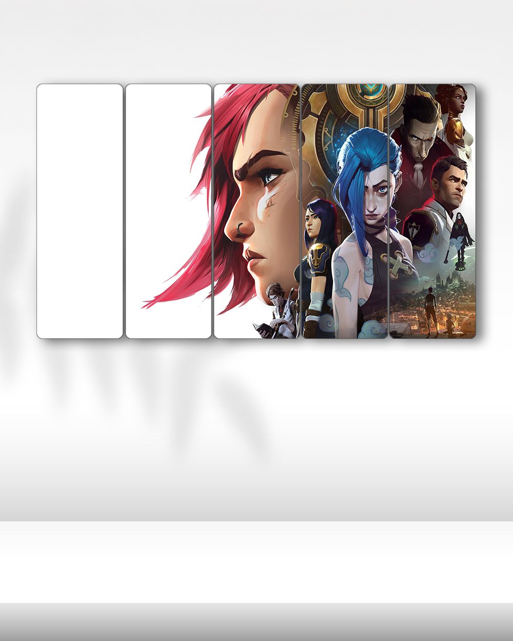 Arcane, Vi ve Jinx Portre - 5 Parçalı Tablo