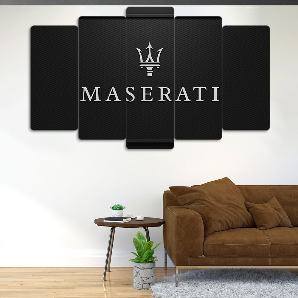 Maserati Logo - 5 Parçalı Araba Tablo