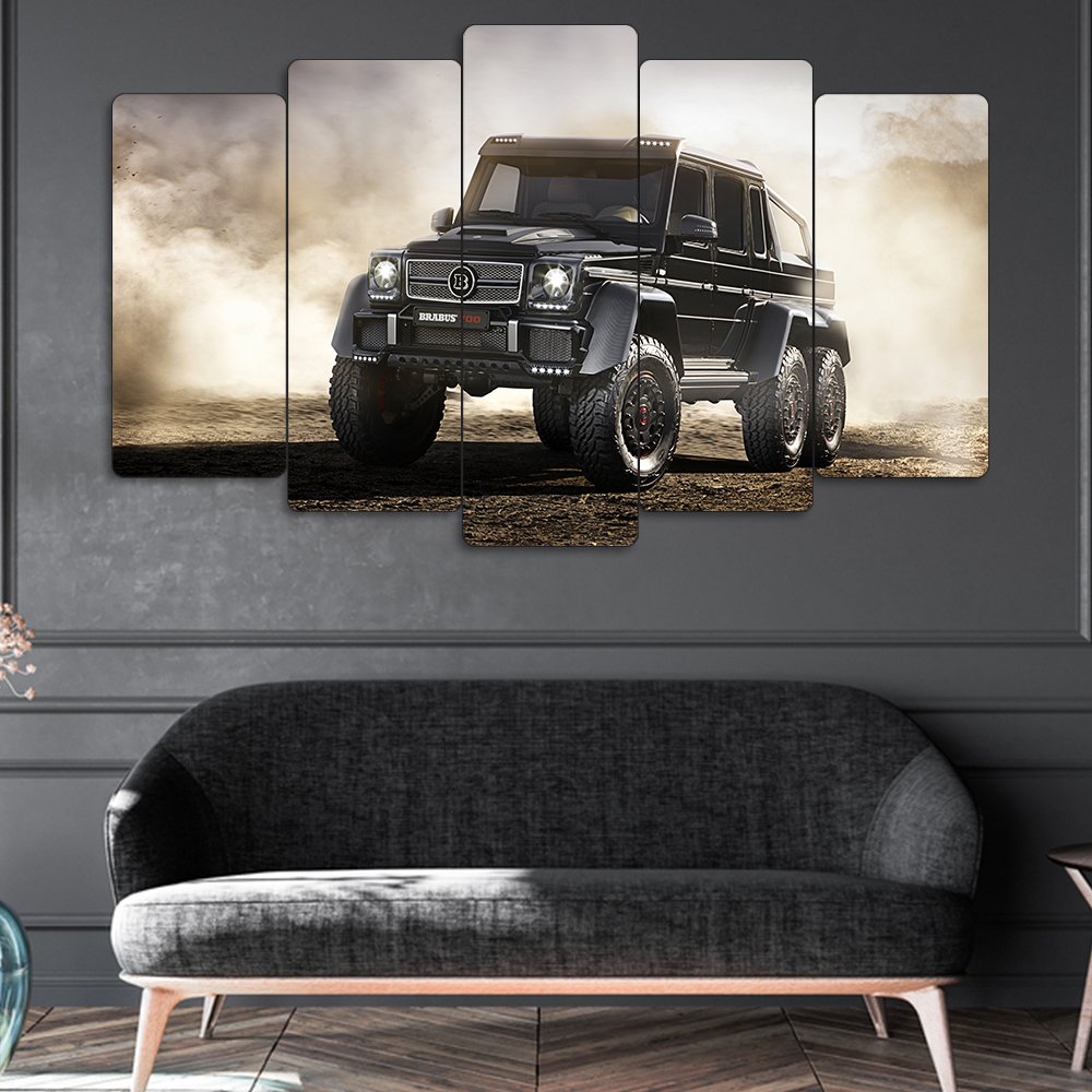 Mercedes-Benz G63 AMG 6x6 Brabus - 5 Parçalı Araba Tablo